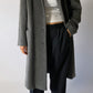 Long lambswool/ mohair coat | Grey