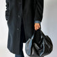 Oversized wool coat | Black