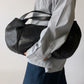 Leather shoulder bag black