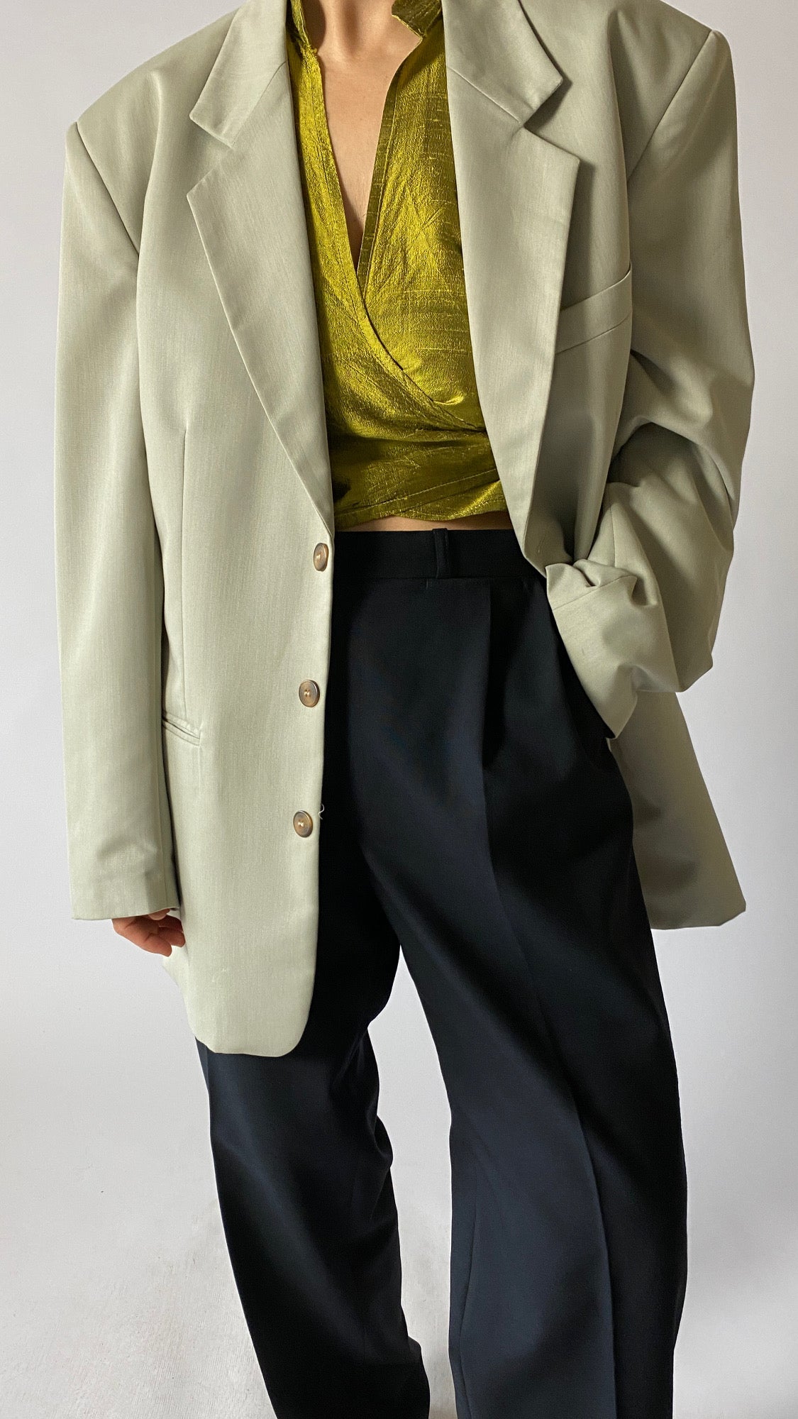 Oversized blazer stone beige