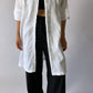 Long linen shirt white