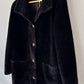 Alpaca fur coat | Dark brown