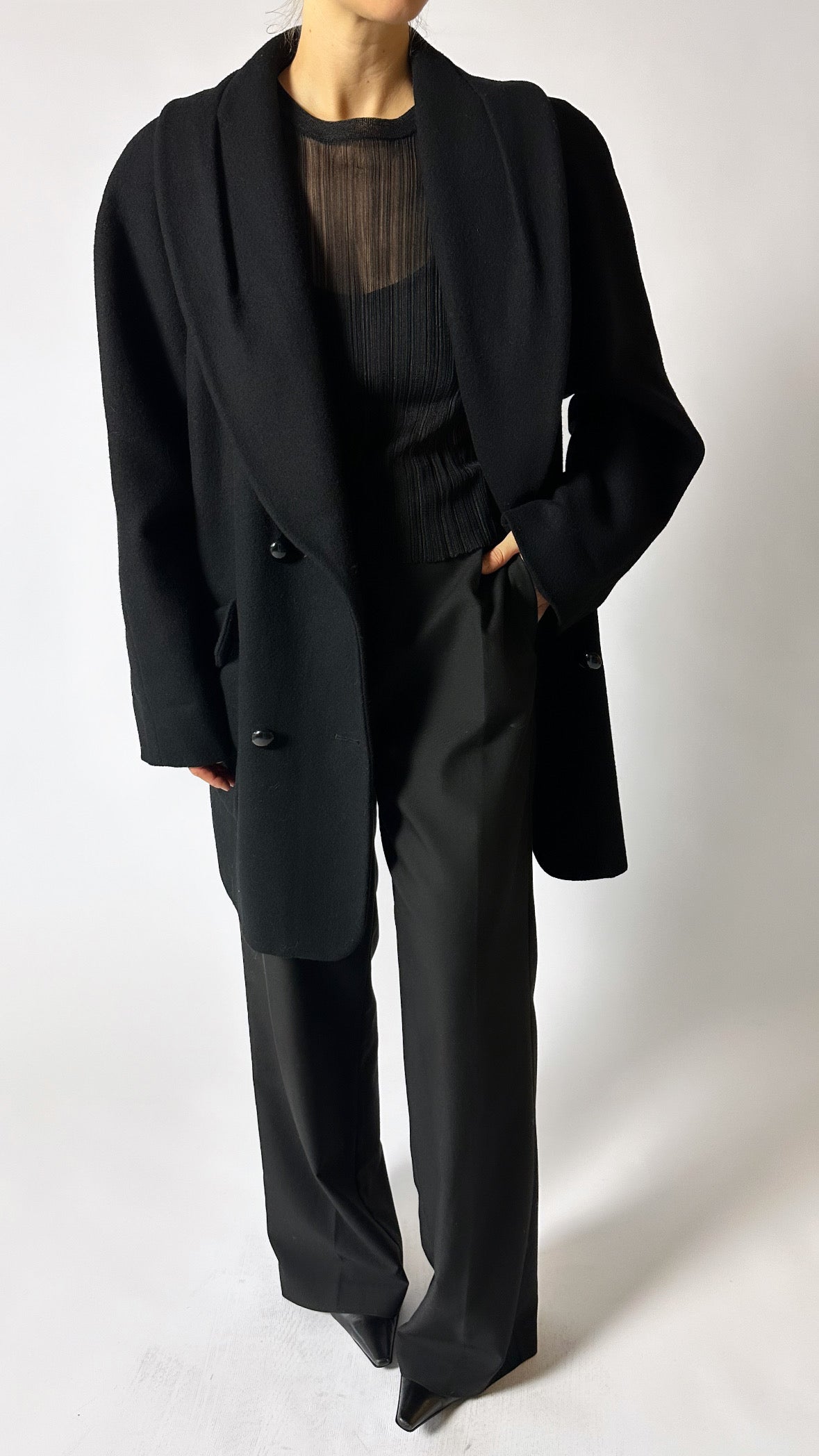 Pure wool coat | Black