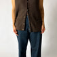 Wool vest | Dark brown