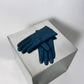 Leather gloves | Blue