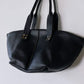 Leather tote bag black