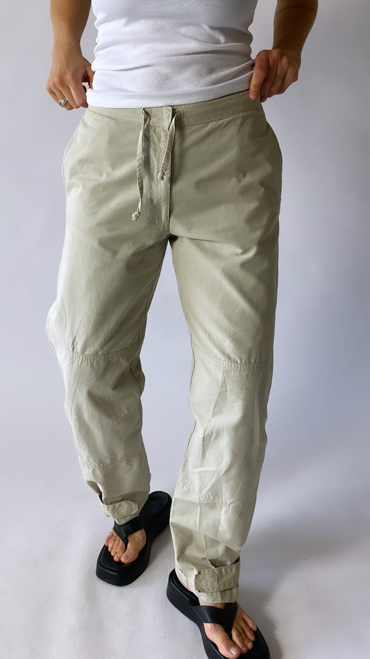 Cotton trousers stone beige