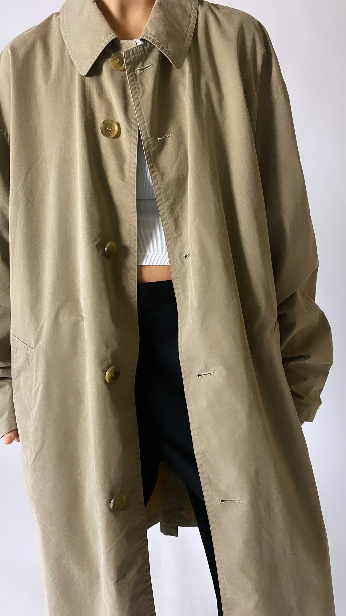 Oversized Mac coat beige