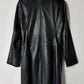 Long leather coat | Black