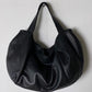 Leather shoulder bag black