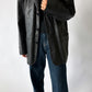 Oversized leather blazer | Black