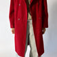 Oversized double-breasted coat | Red