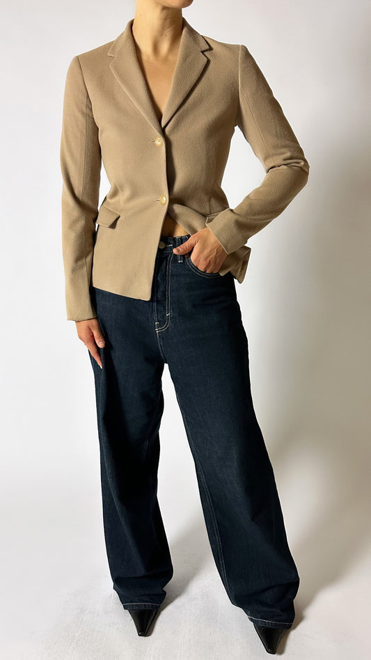 Jil Sander fitted blazer | Soft beige