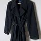 Belted wool coat dark grey