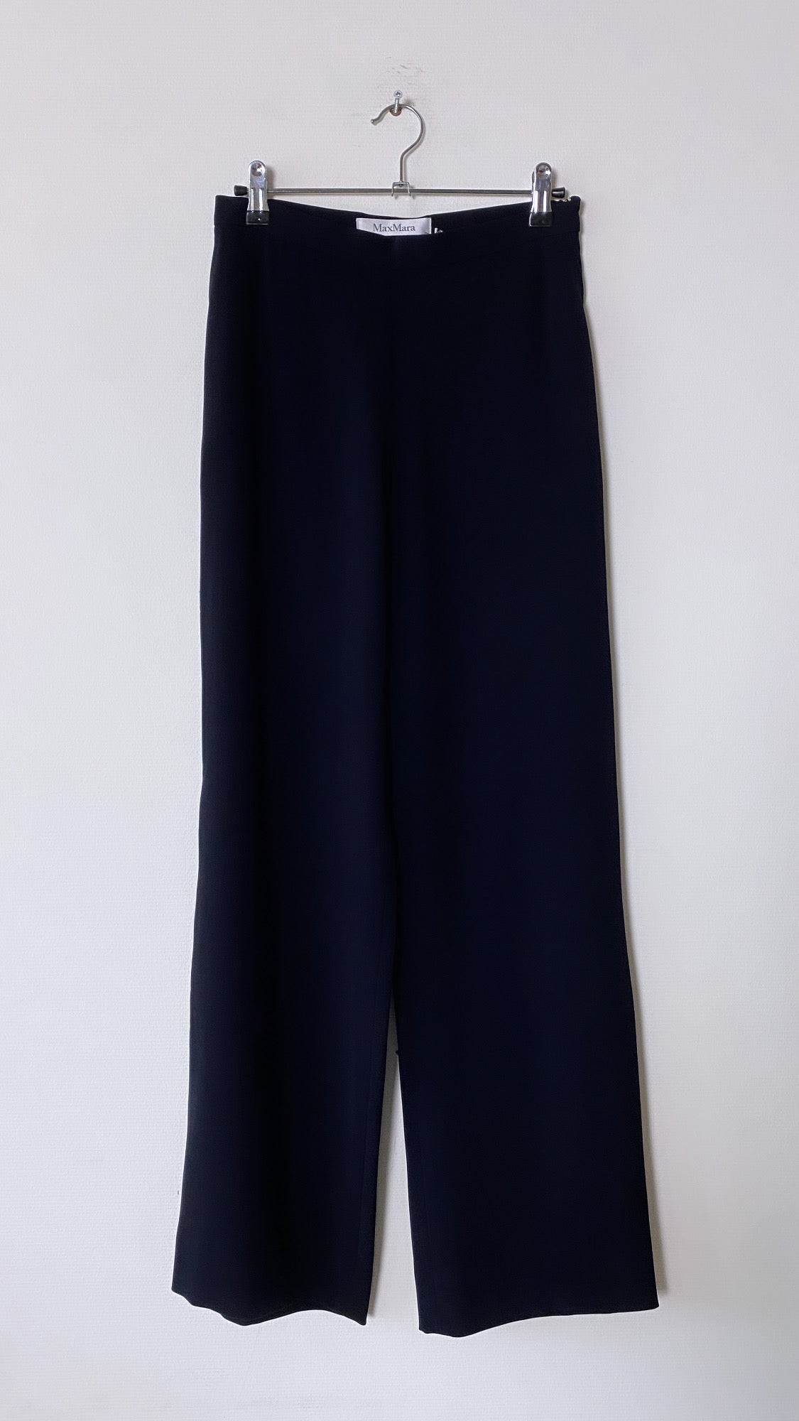 Max Mara wide leg trousers night blue