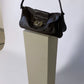 Leather shoulder bag dark brown