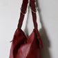 Leather crossbody bag red