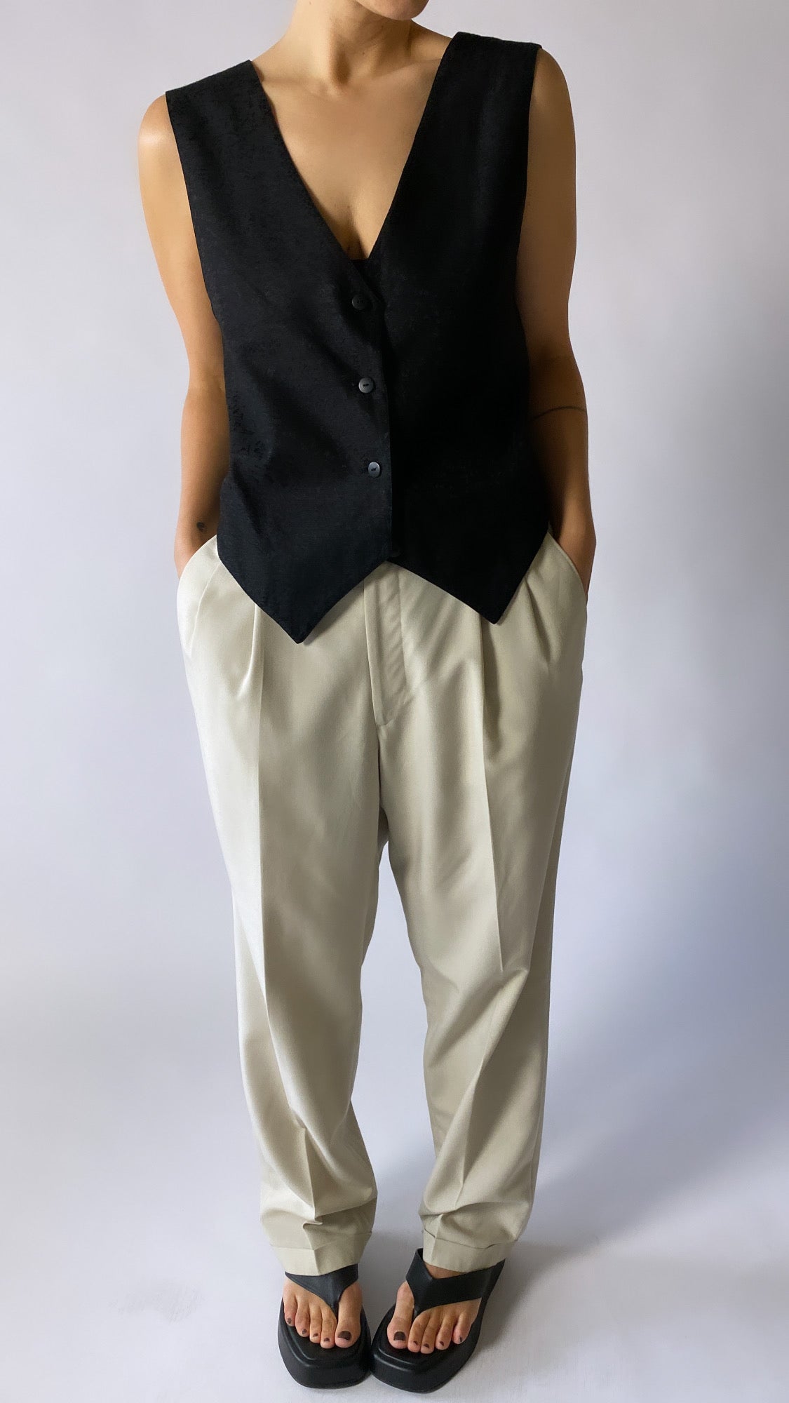 Tailored trousers stone beige