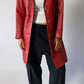 Leather coat brigth red