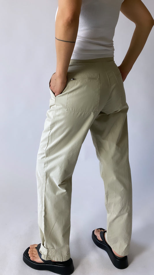 Cotton trousers stone beige