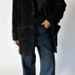 Alpaca fur coat | Dark brown