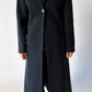 Fitted wool coat | Black