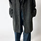 Mohair long coat | Dark grey