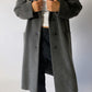 Long lambswool/ mohair coat | Grey