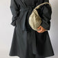 Oversized trench coat black