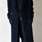 Double breasted long coat | Navy