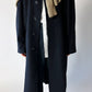 Relaxed long cashmere coat | Night blue