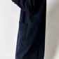 Double breasted long coat | Navy