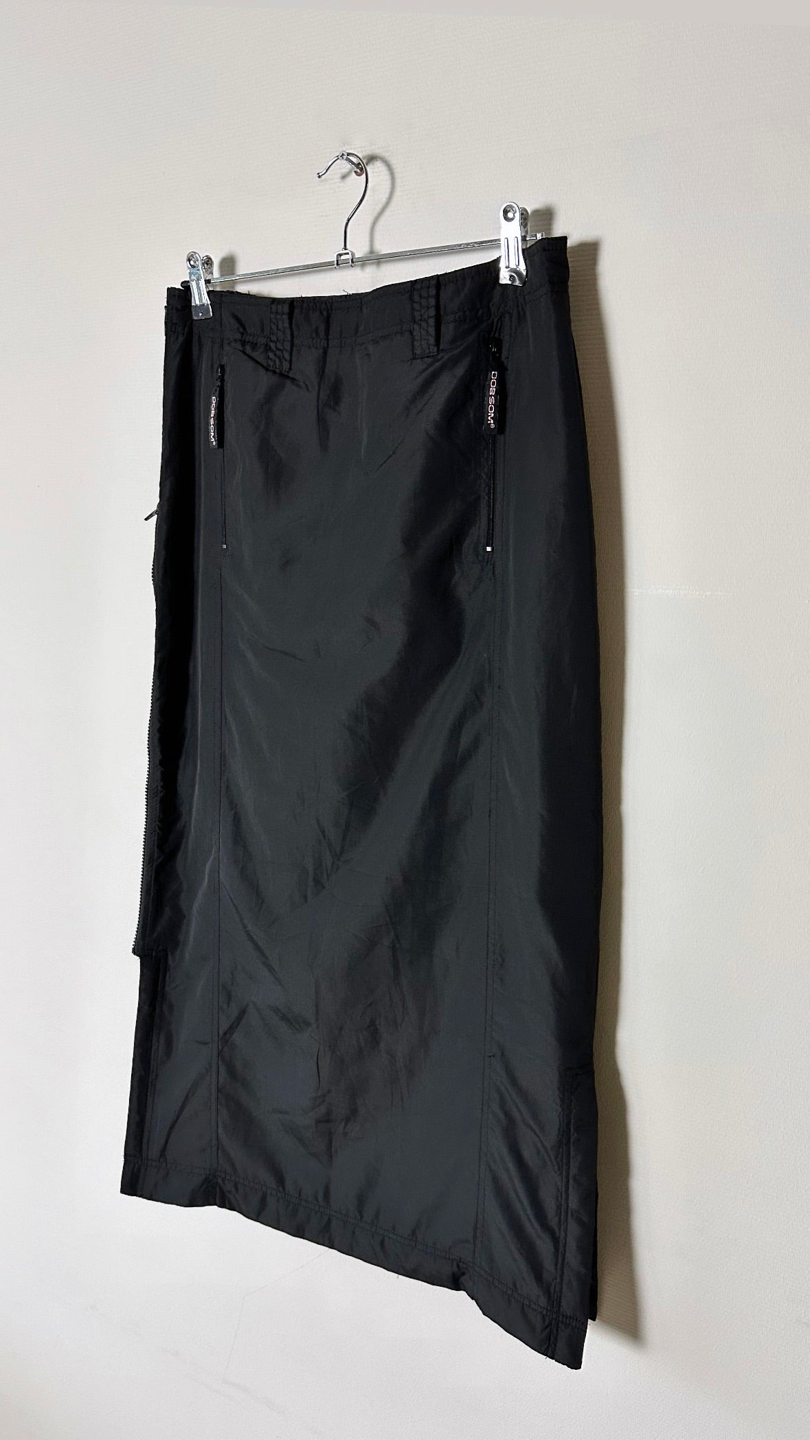 Zip midi skirt | Anthracite