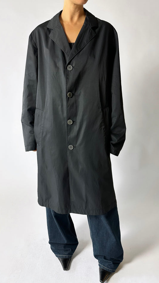 Trench coat black / night blue