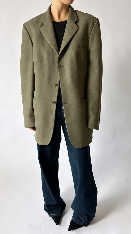 Oversized blazer woven | Green