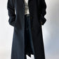 Fitted wool coat | Black