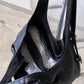 Leather tote bag black