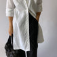 Long linen shirt white