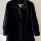 Alpaca fur short coat | Black Night