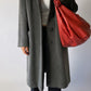 Long lambswool/ mohair coat | Grey