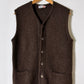 Wool vest | Dark brown