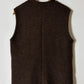 Wool vest | Dark brown