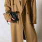 Cashmere double breasted coat camel