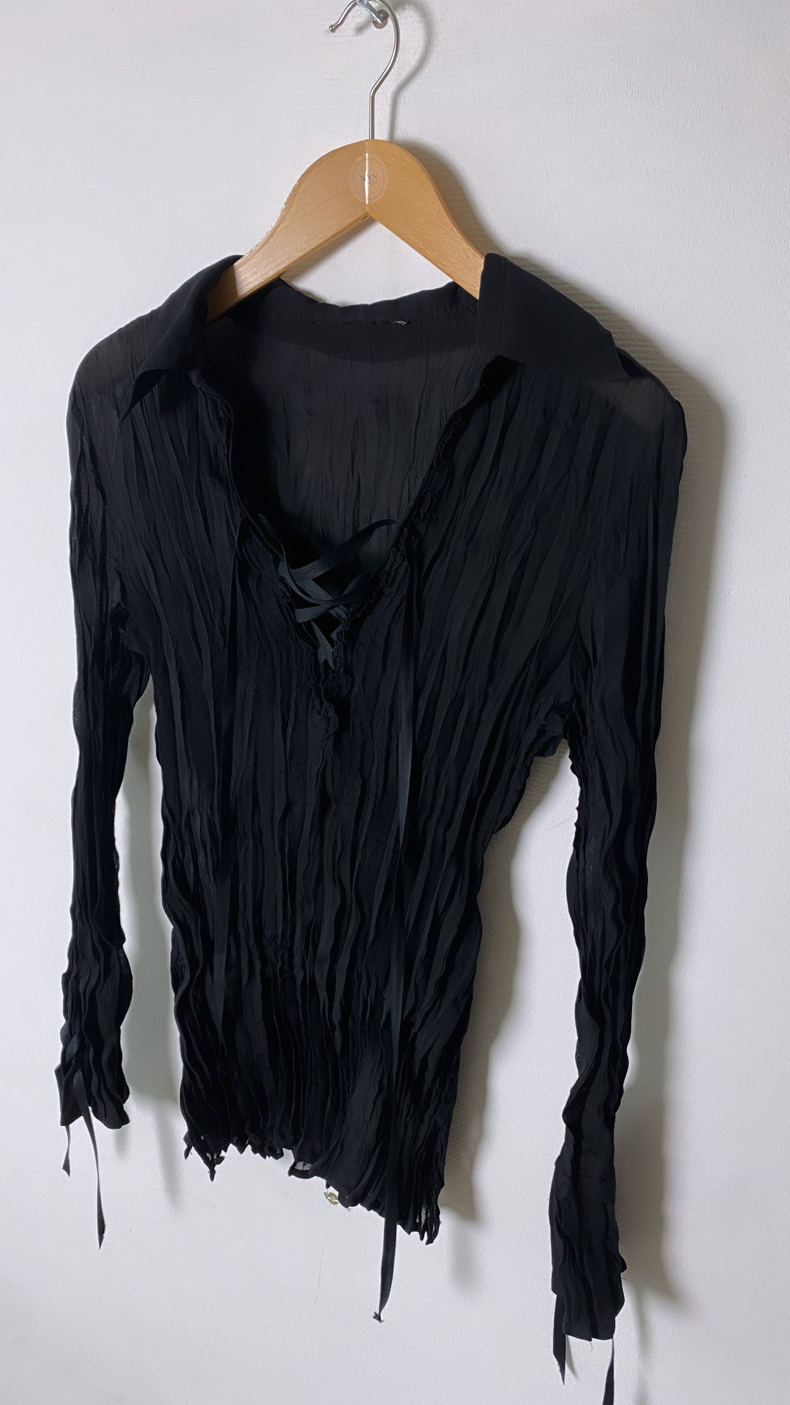 Sheer blouse black