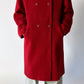 Oversized double-breasted coat | Red