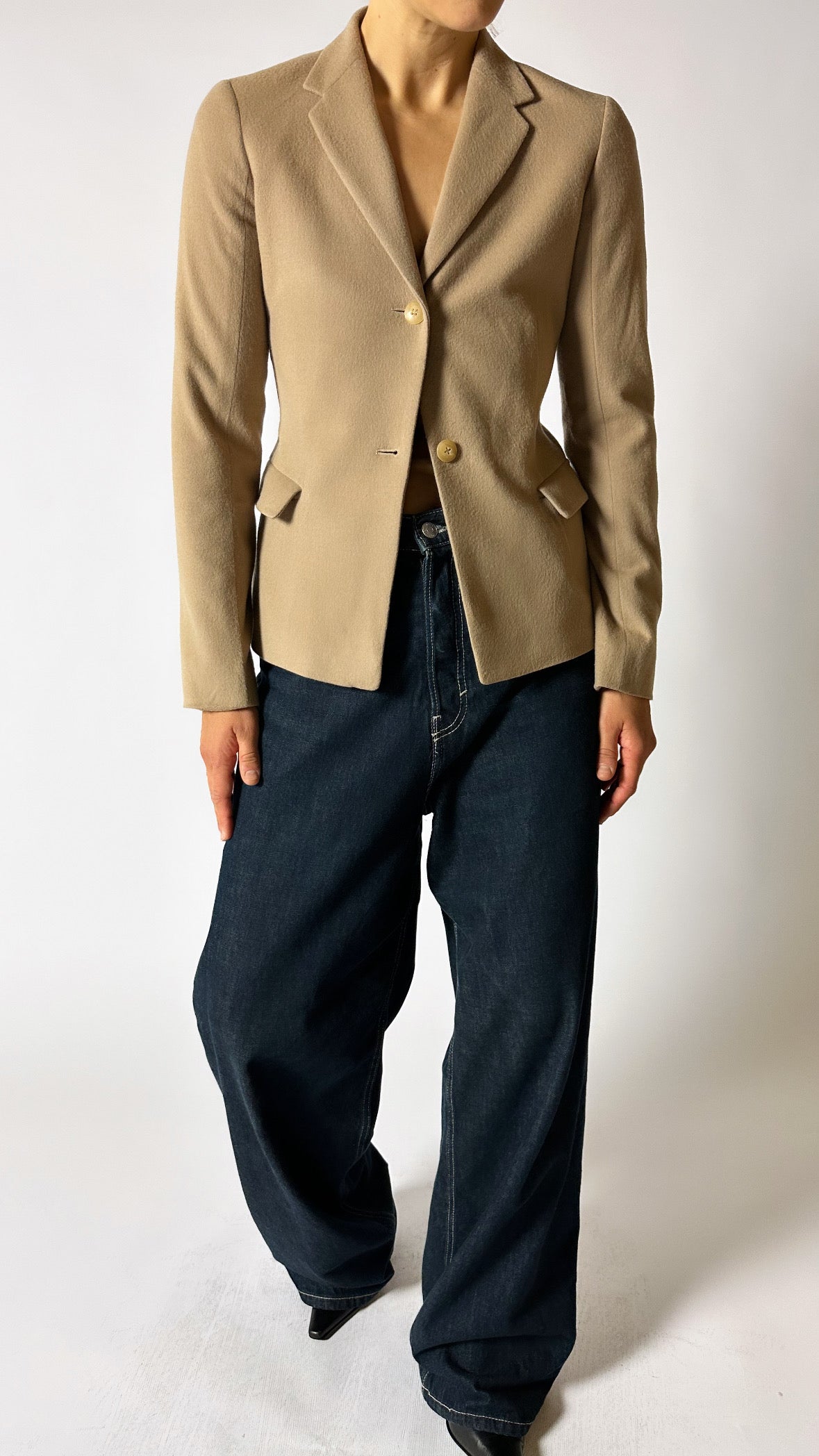 Jil Sander fitted blazer | Soft beige