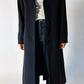 Fitted wool coat | Black