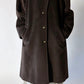 Oversized wool coat | Dark brown