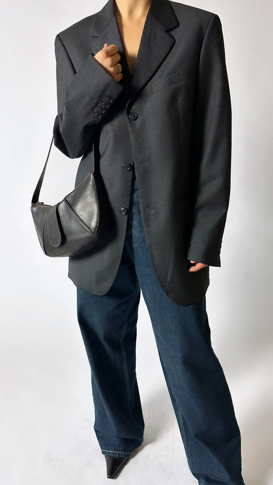 Oversized blazer | Dark grey