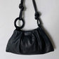 Leather shoulder bag black